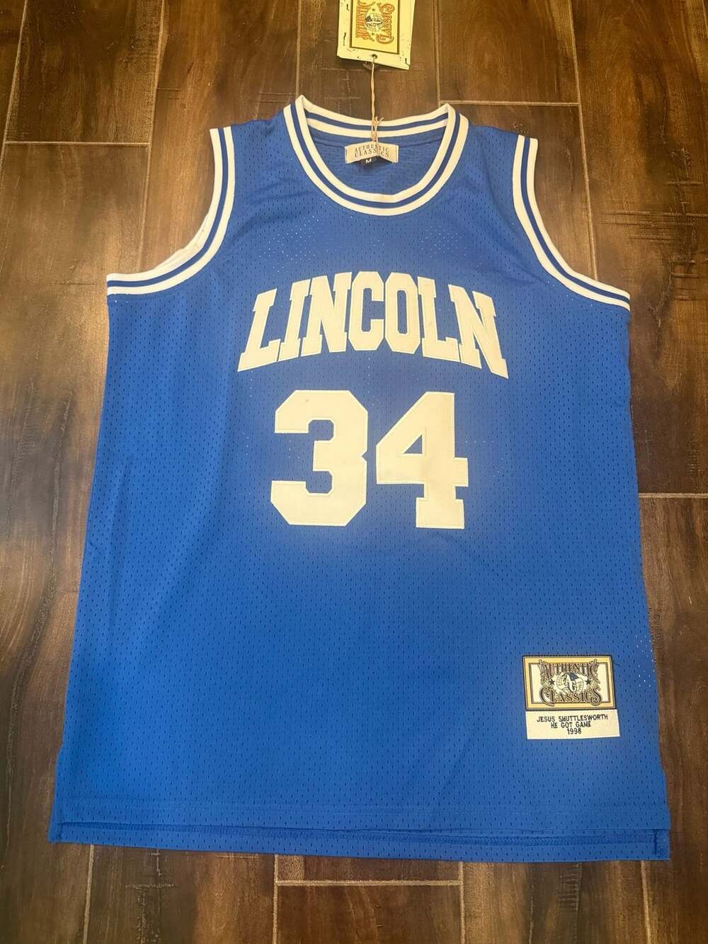 Authentic Classics Jesus Shuttlesworth 34 Lincoln High School Jersey